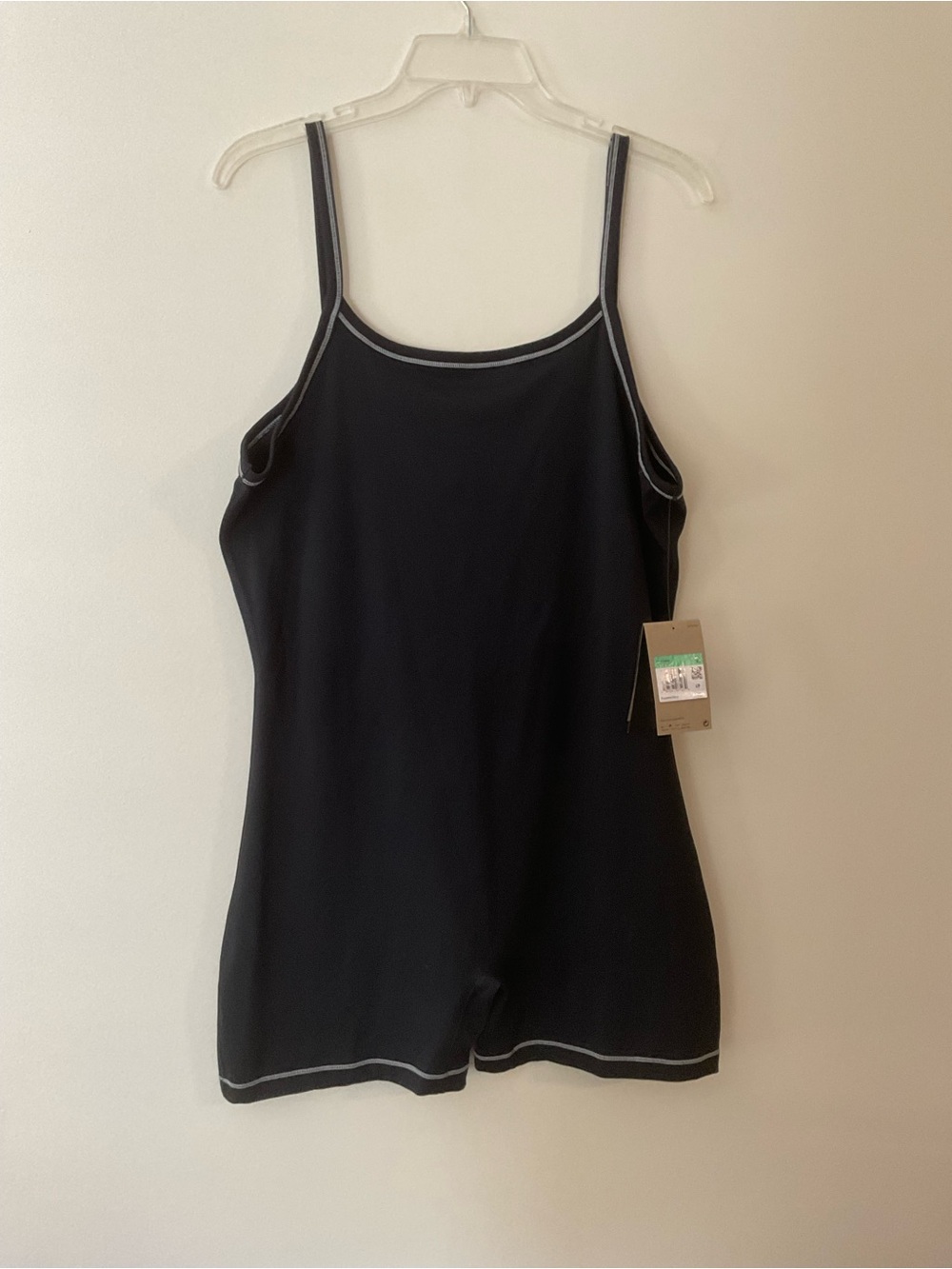 Nike Black Tight Fit Bodysuit with White Contrast Trim